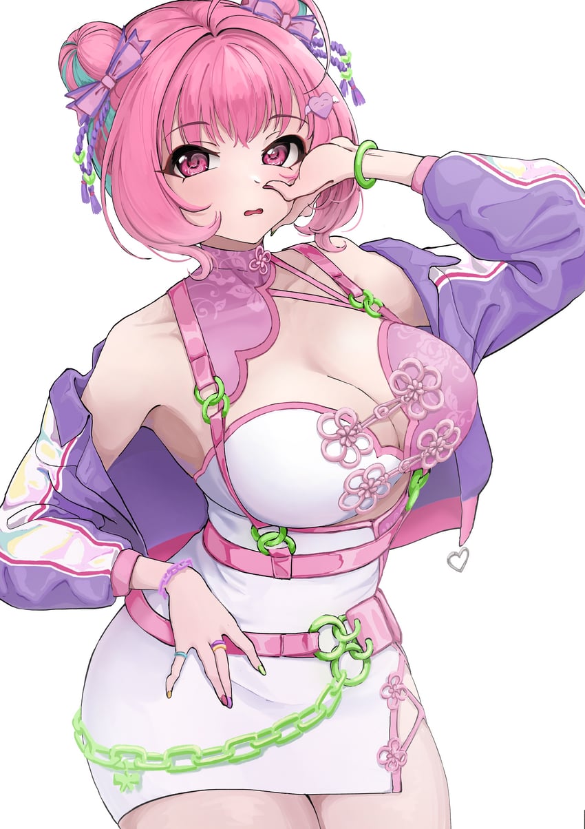 yumemi riamu (idolmaster and 2 more) drawn by ushimochi