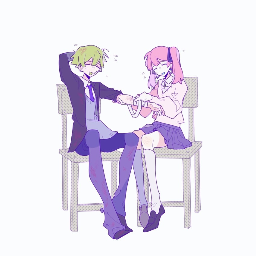 tanaka naro and ame michiko (original and 3 more) drawn by kuwuzhengpai