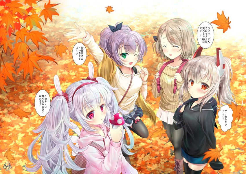 ayanami, laffey, javelin, and z23 (azur lane) drawn by kayura_yuka