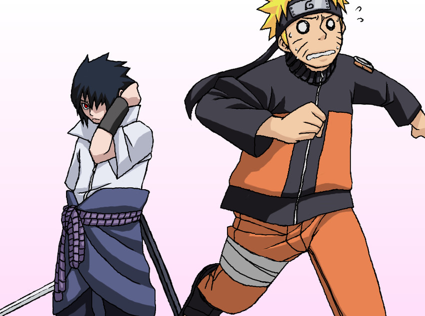 uzumaki naruto and uchiha sasuke (naruto and 1 more) drawn by aoba_(dxdex)