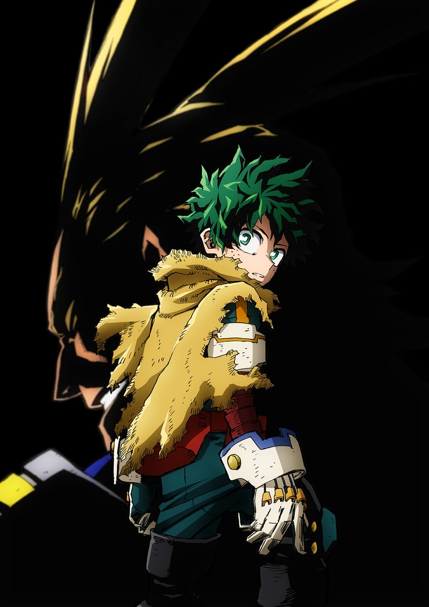 midoriya izuku and all might (boku no hero academia)