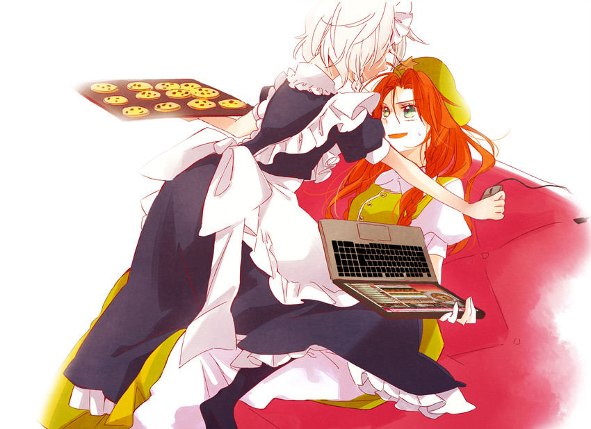 izayoi sakuya and hong meiling (touhou and 1 more) drawn by yonu_(yonurime)