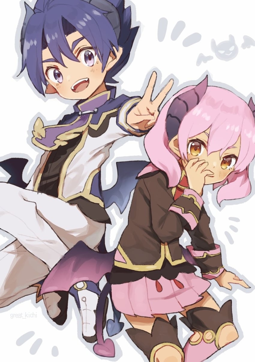 ziz glover and revia serge (pop-up story) drawn by great_kichi