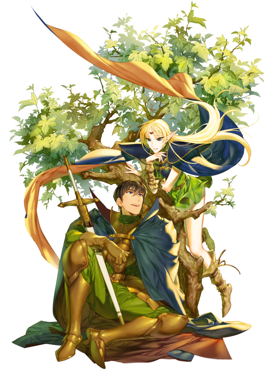 deedlit and parn (record of lodoss war) drawn by sixa