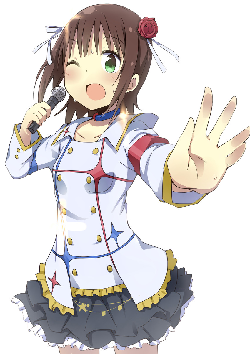 amami haruka (idolmaster and 1 more) drawn by amaa_(chou_dennou_jidai)