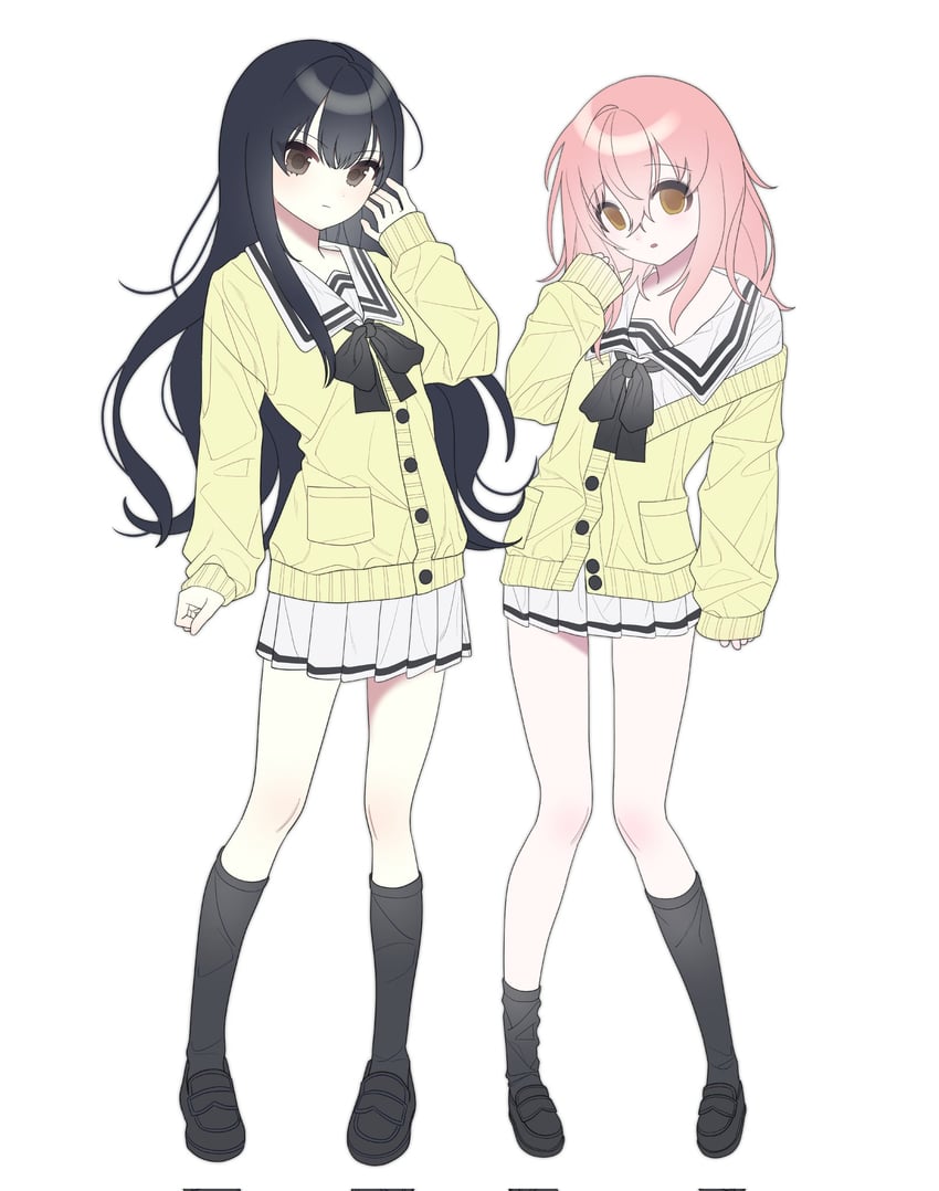 mukou aoi and sone miyuki (kimi to kanojo to kanojo no koi.) drawn by 0_o_s_k