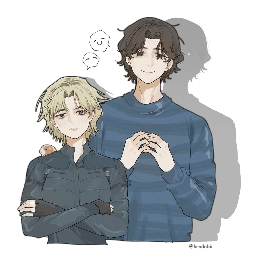 sentry and yelena belova (marvel and 2 more) drawn by kradebii