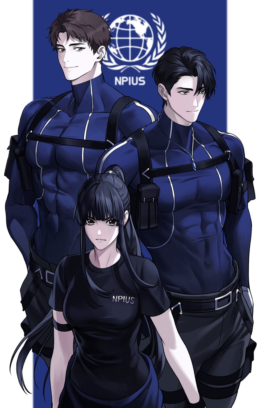 jihyeok seo, shin hae-ryang, and baek ae-young (eoduun badaui deungbul-i doeeo) drawn by padakpadak_88
