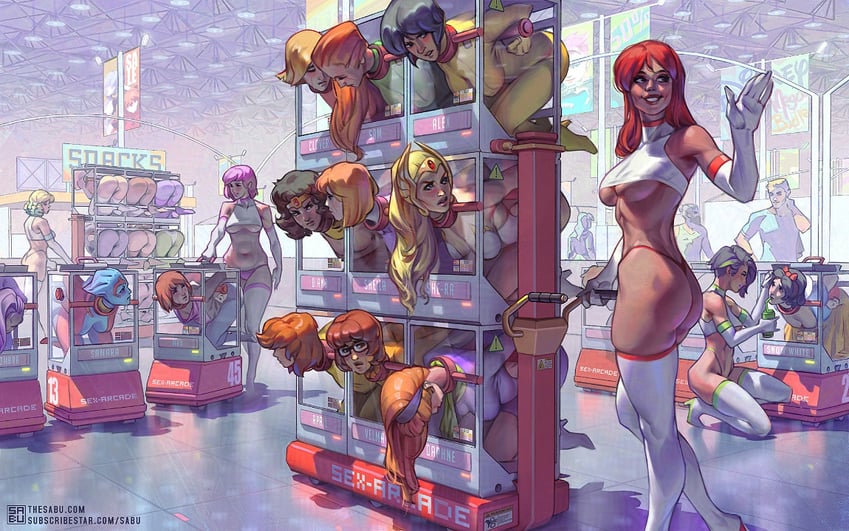 souryuu asuka langley, ayanami rei, sombra, wonder woman, velma dinkley, and 10 more (neon genesis evangelion and 12 more) drawn by sabu_(sabudenego)