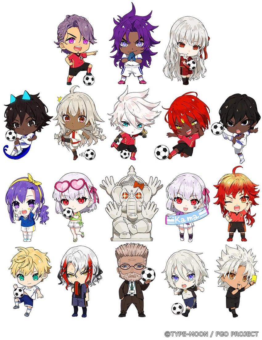 kama, karna, arjuna, arthur pendragon, amakusa shirou, and 12 more (fate and 2 more) drawn by fuka_(hk_nemo)