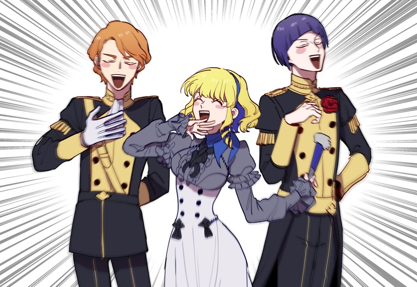 ferdinand von aegir, constance von nuvelle, and lorenz hellman gloucester (fire emblem and 1 more) drawn by dosukoi_daishogun