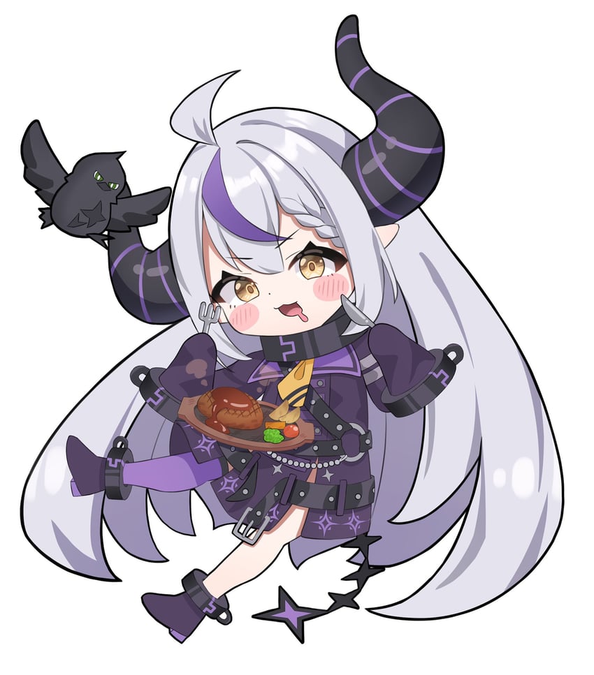 la+ darknesss and crow (hololive) drawn by taro._(tataroro_1)