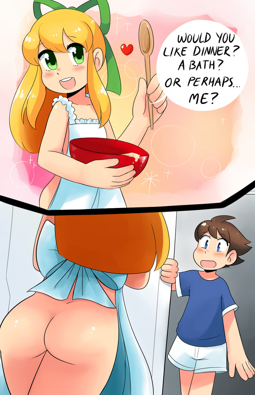 roll and mega man (mega man) drawn by pie_(aipiepo)