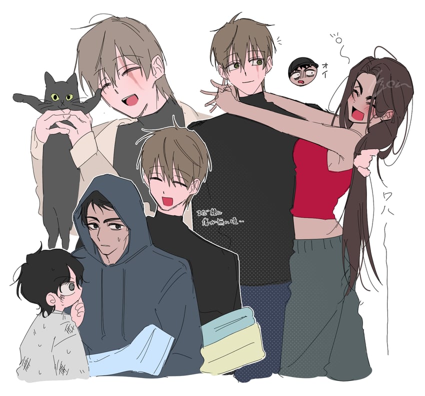 hyuna, isaac, dewey, and jacob (alien stage) drawn by kyon_(zmwh8222)