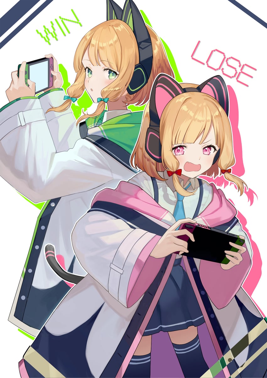 momoi and midori (blue archive) drawn by segawa_luna