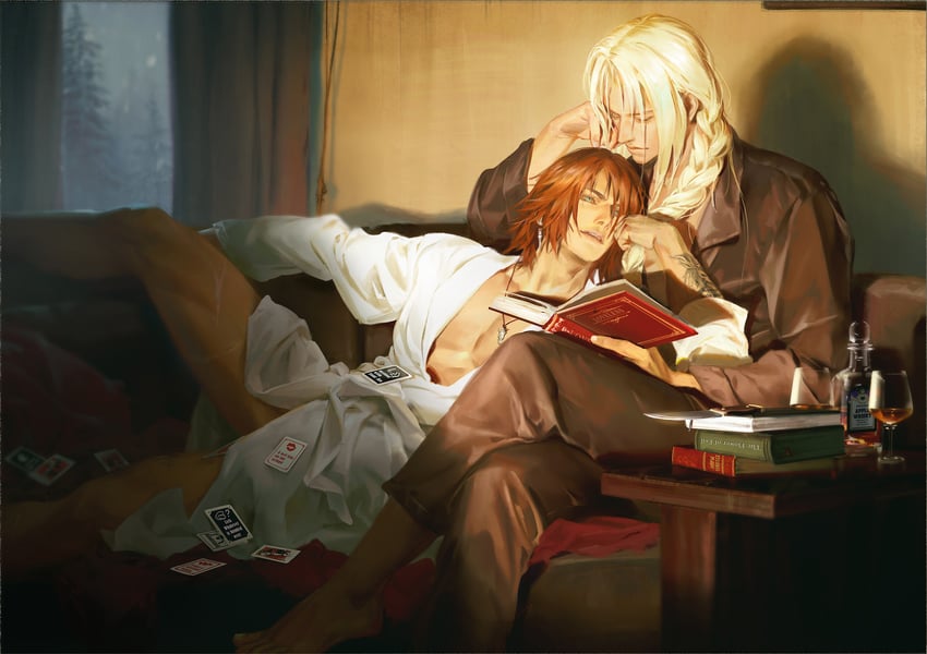 sephiroth and genesis rhapsodos (final fantasy and 2 more) drawn by luluzhang998873