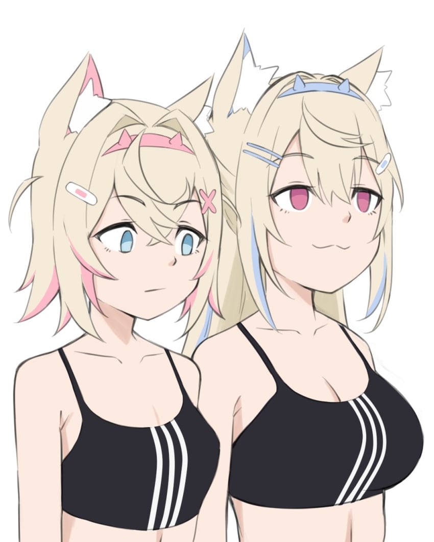 fuwawa abyssgard and mococo abyssgard (hololive and 1 more) drawn by gorgenzolla