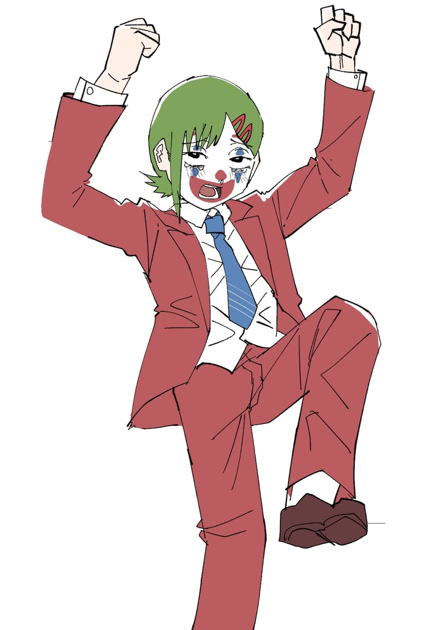 higashiyama kobeni and joker (chainsaw man and 3 more) drawn by y7u7e7