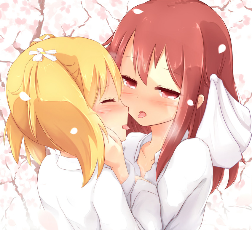 takayama haruka and sonoda yuu (sakura trick) drawn by kisa_(k_isa)