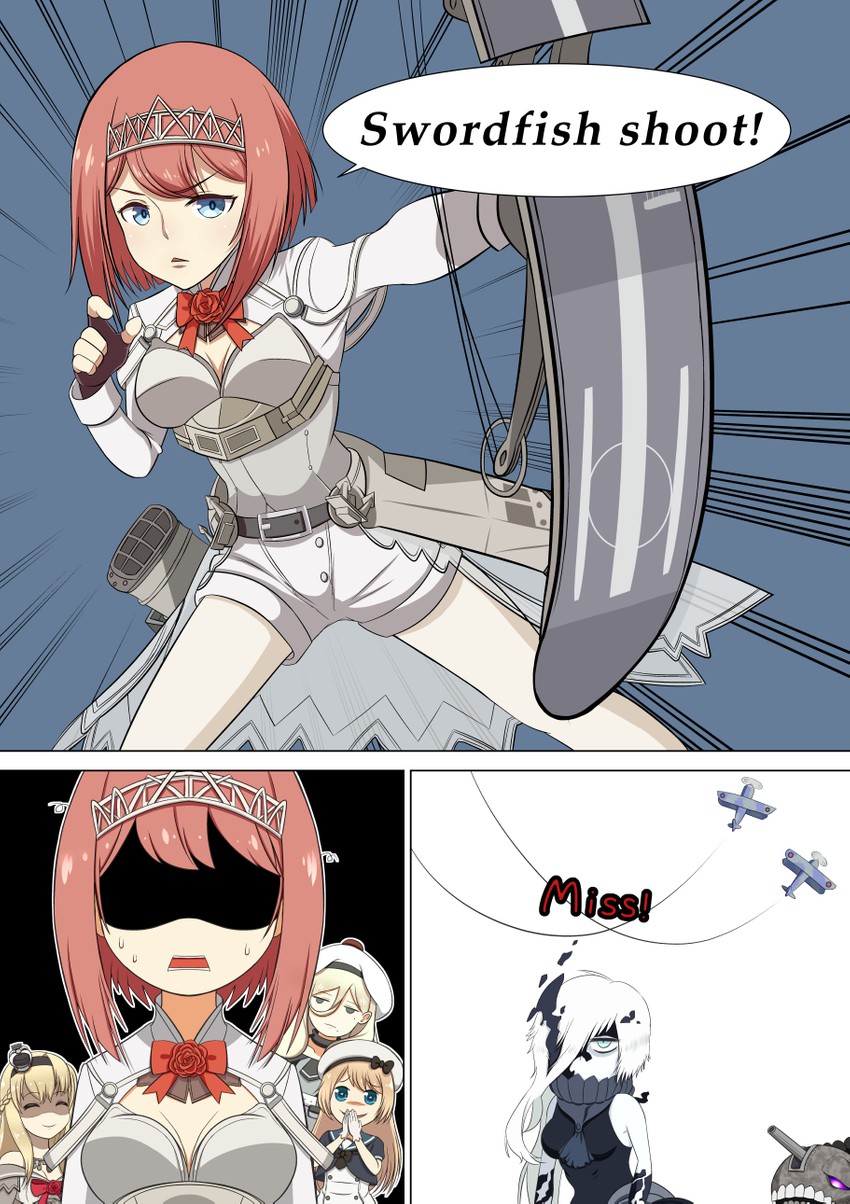 warspite, jervis, richelieu, ark royal, and ne-class heavy cruiser (kantai collection) drawn by jougenmushi