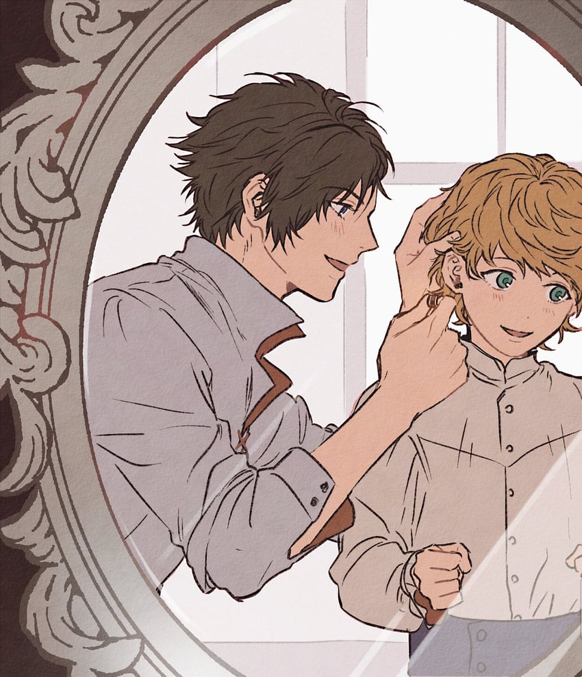 clive rosfield and joshua rosfield (final fantasy and 1 more) drawn by riri0114