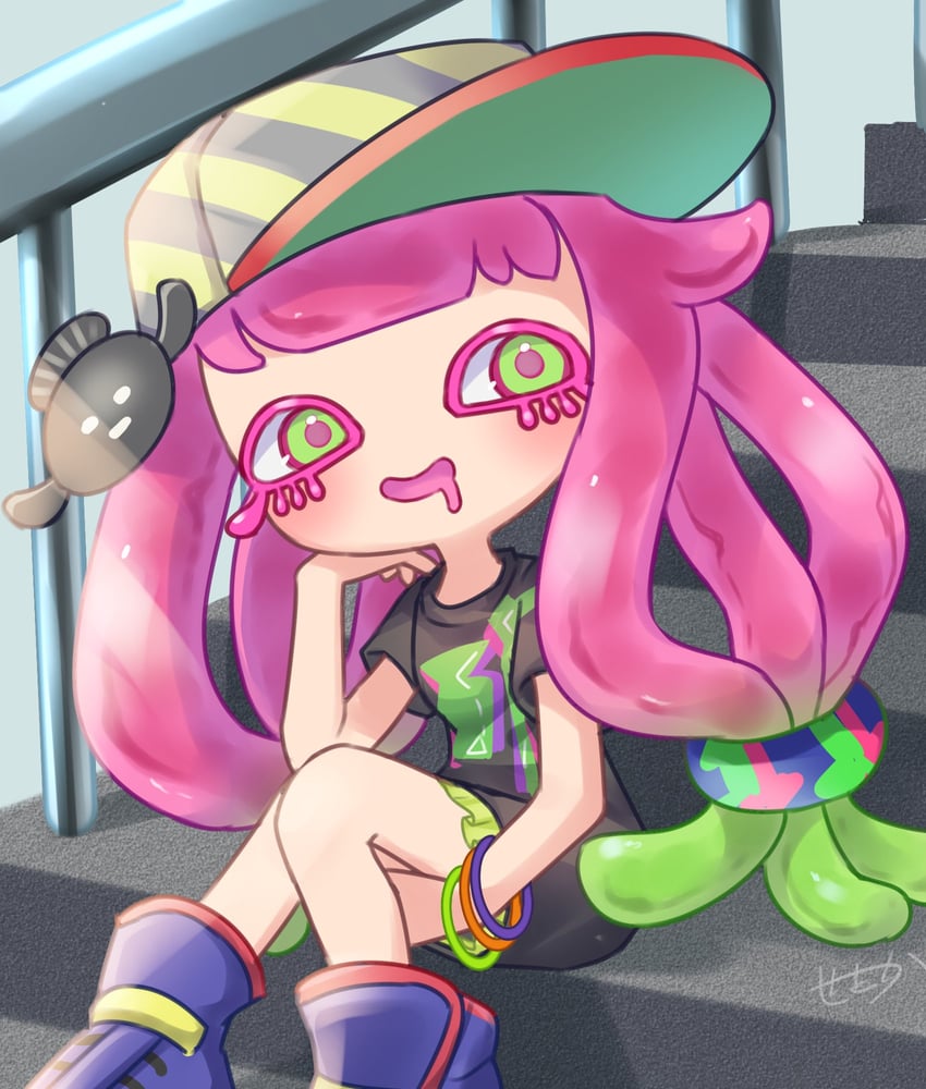 harmony and harmony's clownfish (splatoon and 1 more) drawn by amakusa_setoka