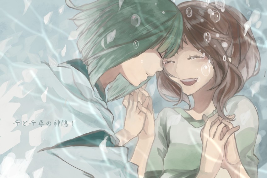 ogino chihiro and haku (sen to chihiro no kamikakushi) drawn by kurohal