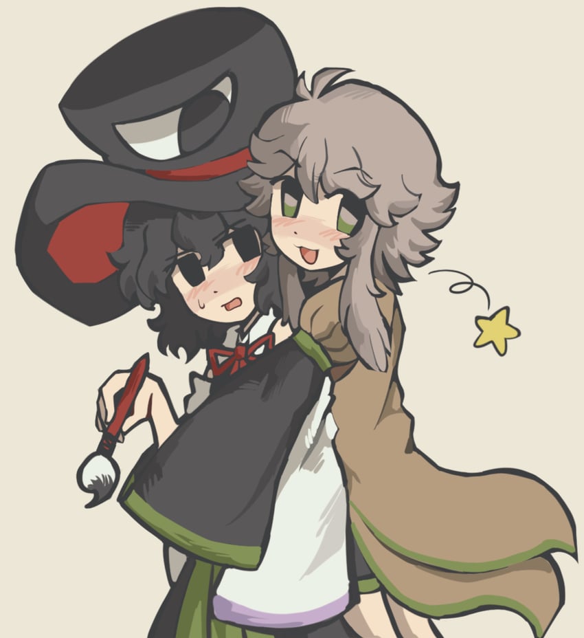 enraku tsubakura and houlen yabusame (len'en) drawn by gzpxllztt