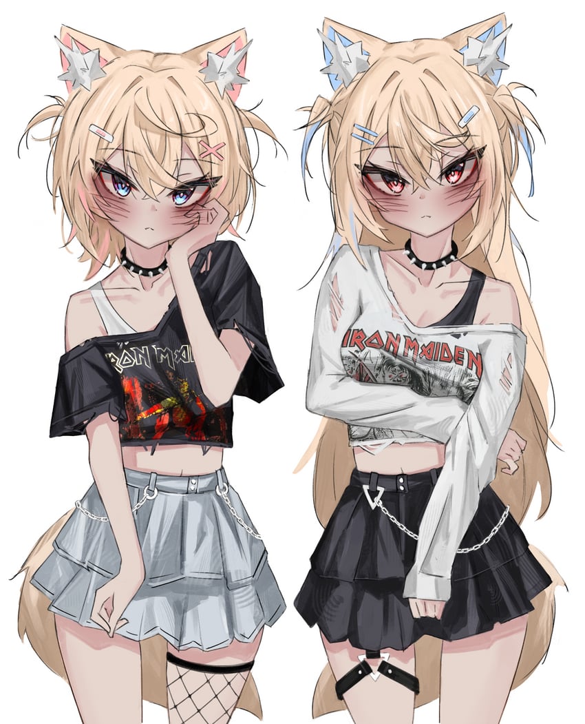 fuwawa abyssgard and mococo abyssgard (hololive and 2 more) drawn by akarinnndesu