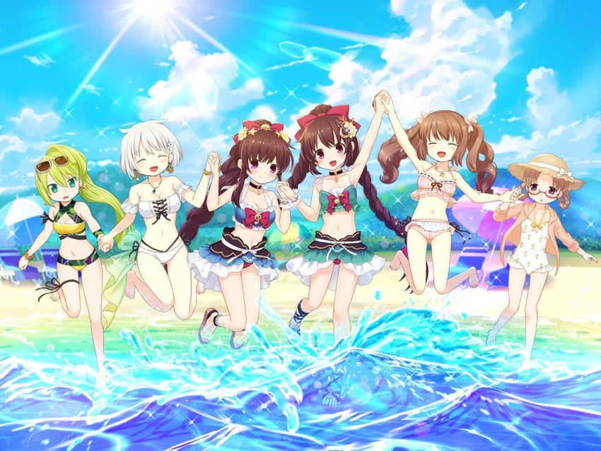 alina gray, satomi touka, azusa mifuyu, hiiragi nemu, amane tsukuyo, and 1 more (mahou shoujo madoka magica and 1 more)