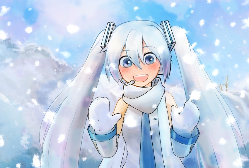hatsune miku and yuki miku (vocaloid) drawn by jam_kl