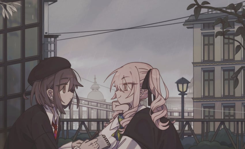 shinonome ena and akiyama mizuki (project sekai) drawn by luwwakk