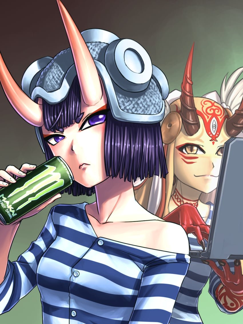 shuten douji, ibaraki douji, katie, and civvie 11 (fate and 1 more) drawn by substance20