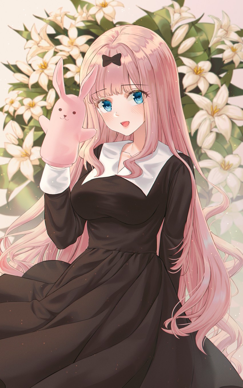 fujiwara chika (kaguya-sama wa kokurasetai ~tensai-tachi no renai zunousen~) drawn by jisu_lee