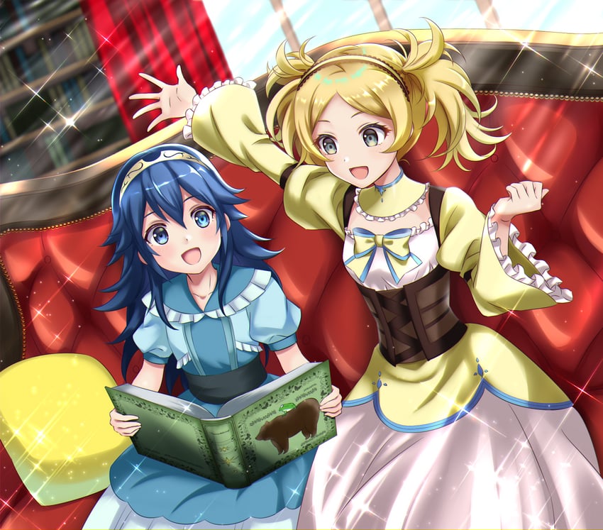 lucina and lissa (fire emblem and 1 more) drawn by kakiko210