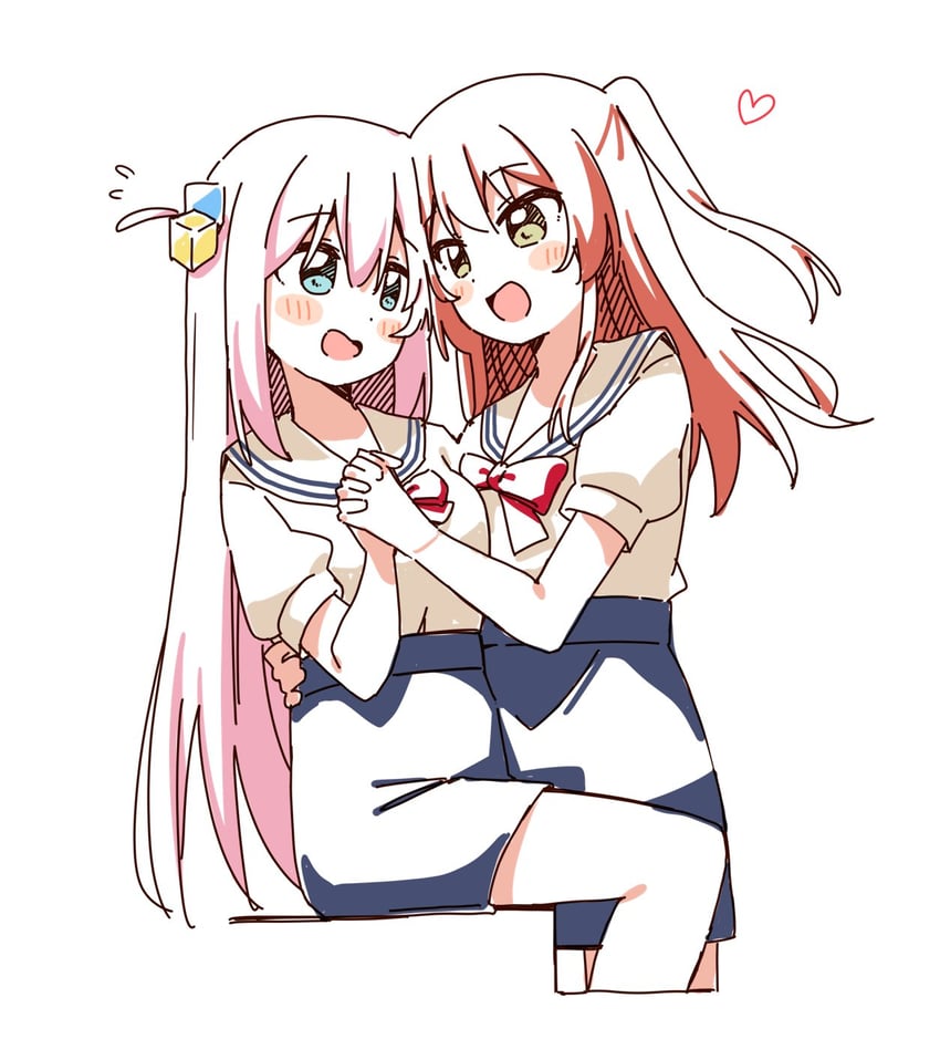 gotoh hitori and kita ikuyo (bocchi the rock!) drawn by haru_(konomi_150)