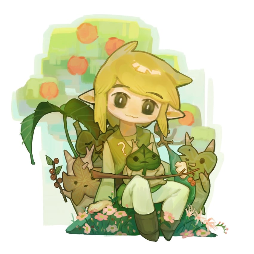 link, toon link, korok, and makar (the legend of zelda and 1 more) drawn by octahooves