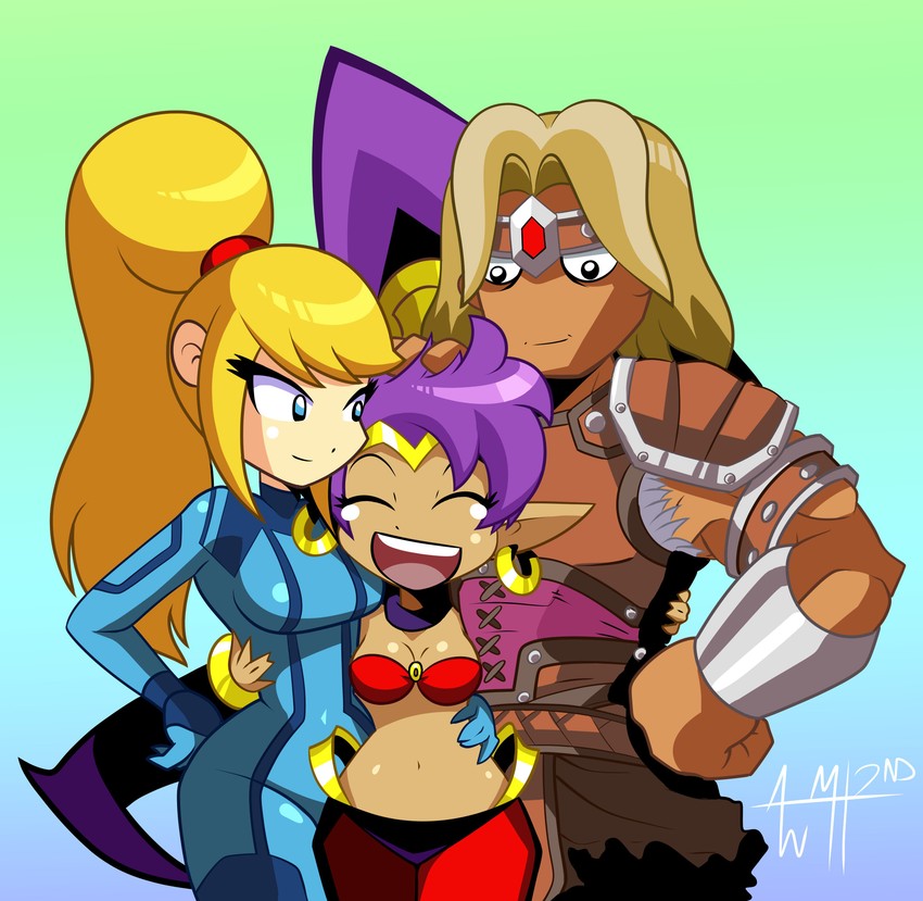 samus aran, shantae, and simon belmont (super smash bros. and 3 more) drawn by mike_harvey