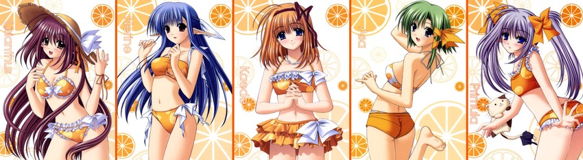 shigure asa, fuyou kaede, nerine, primula, and lisianthus (shuffle! and 1 more) drawn by nishimata_aoi and suzuhira_hiro