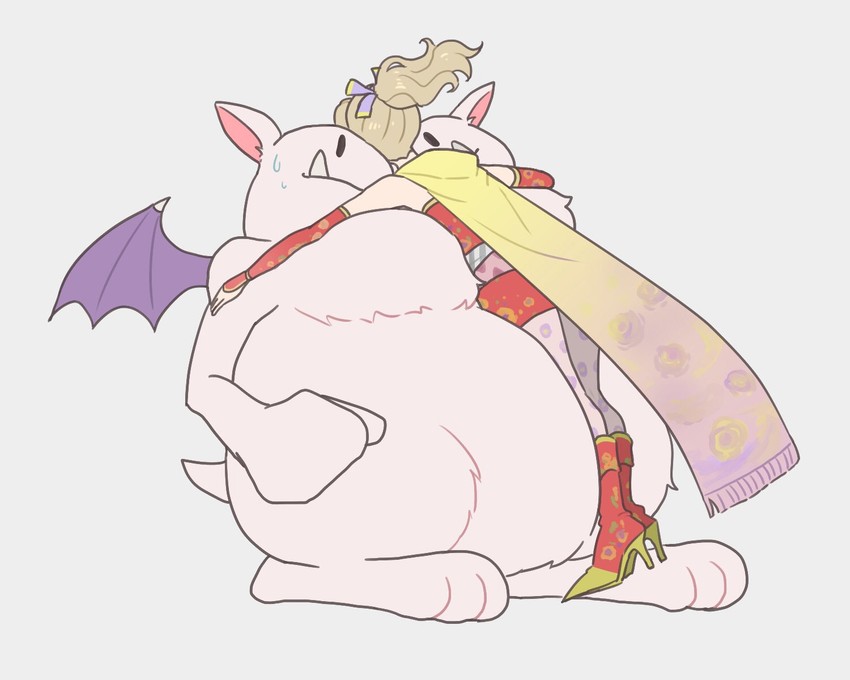 terra branford and moogle (final fantasy and 4 more) drawn by toufu_(toufu_53)