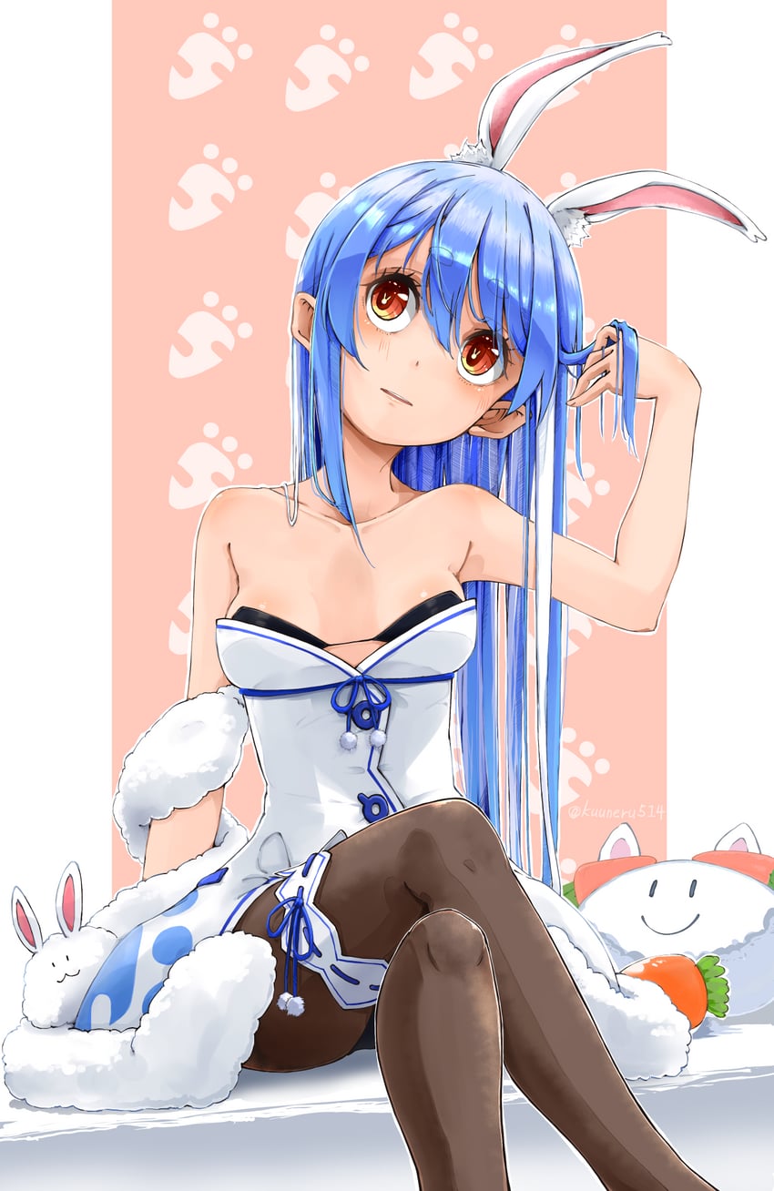 usada pekora and don-chan (hololive) drawn by kuuneru514