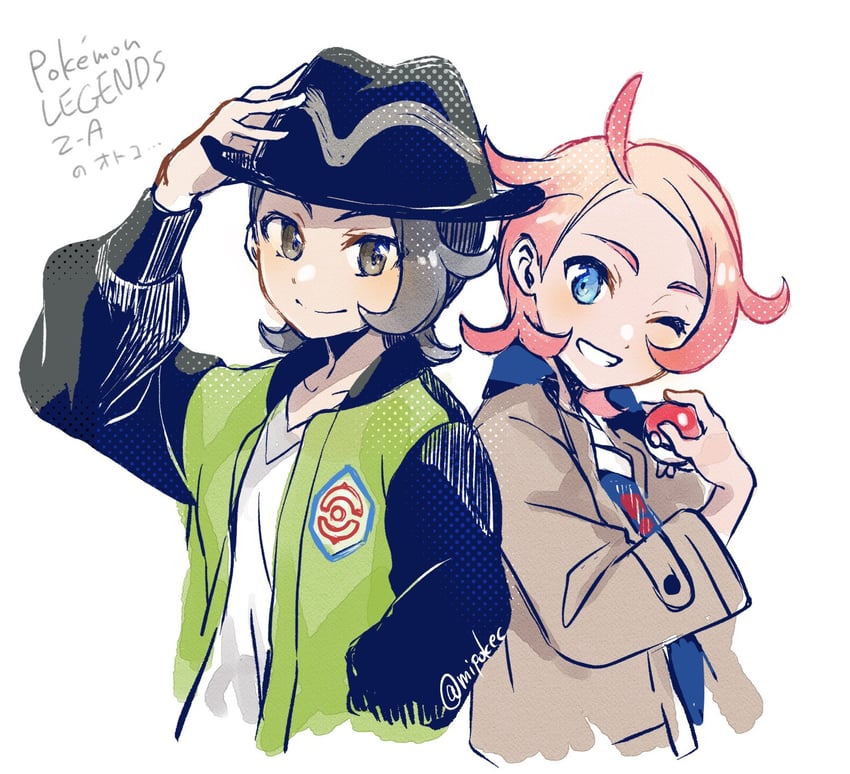 paxton and urbain (pokemon and 1 more) drawn by mipokec