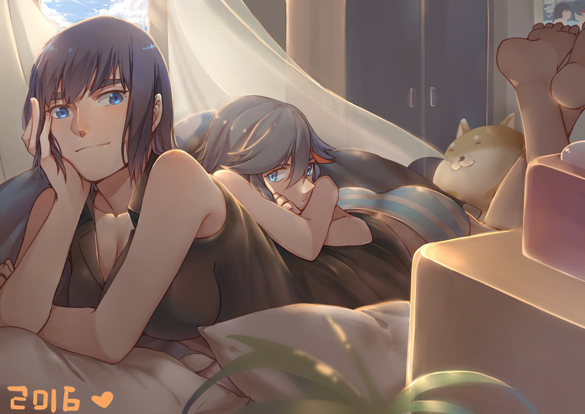 matoi ryuuko and kiryuuin satsuki (kill la kill) drawn by yorukun