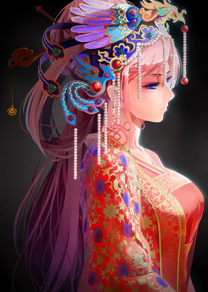 megurine luka (vocaloid) drawn by okingjo