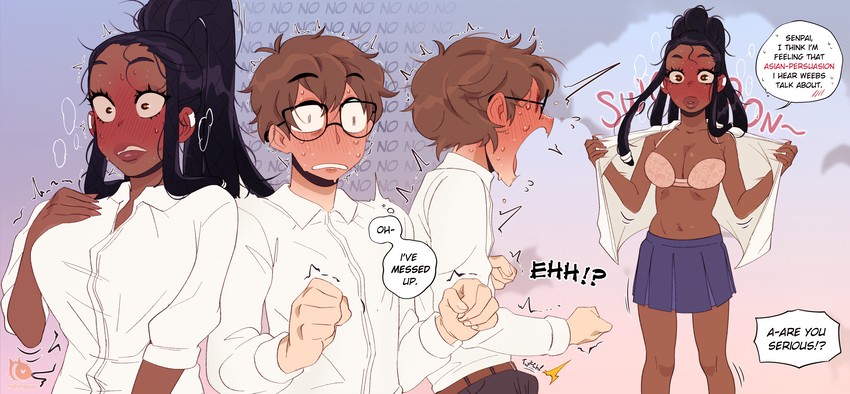 nagatoro hayase, hachiouji naoto, and chocotoro (ijiranaide nagatoro-san) drawn by mahmapuu