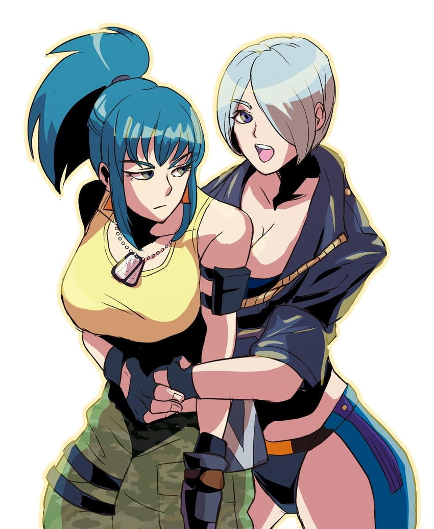 angel and leona heidern (the king of fighters and 1 more) drawn by bardothodol