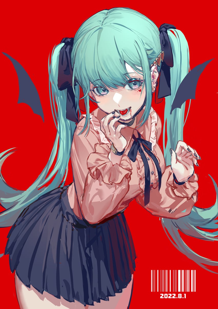 hatsune miku (vocaloid and 1 more) drawn by kako_(pixiv77158173)