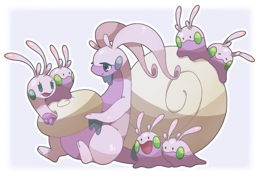 goomy, hisuian goodra, and hisuian sliggoo (pokemon) drawn by towa_(clonea)