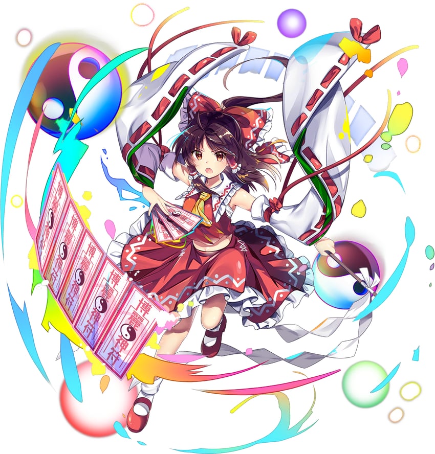 hakurei reimu (touhou and 1 more) drawn by rotte_(1109)