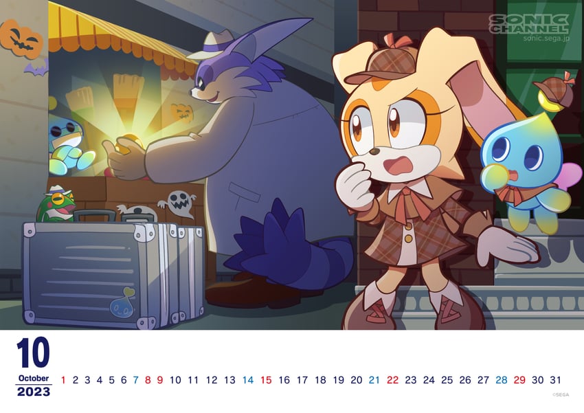 cream the rabbit, neutral chao, cheese, big the cat, and froggy (sonic and 1 more) drawn by hayane_tomoko